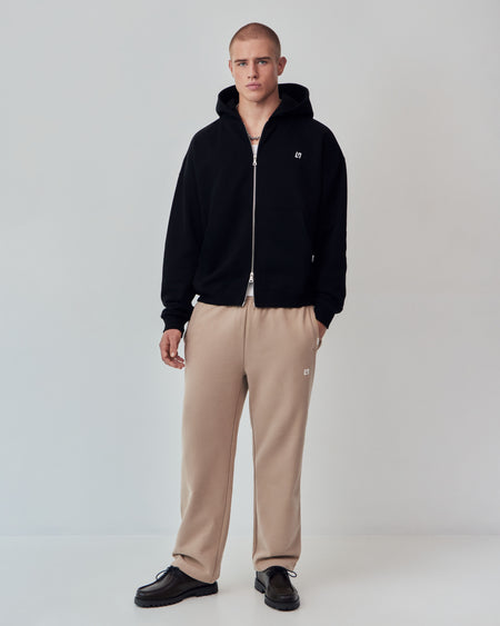 LN ESSENTIALS ZIP HOODIE - BLACK