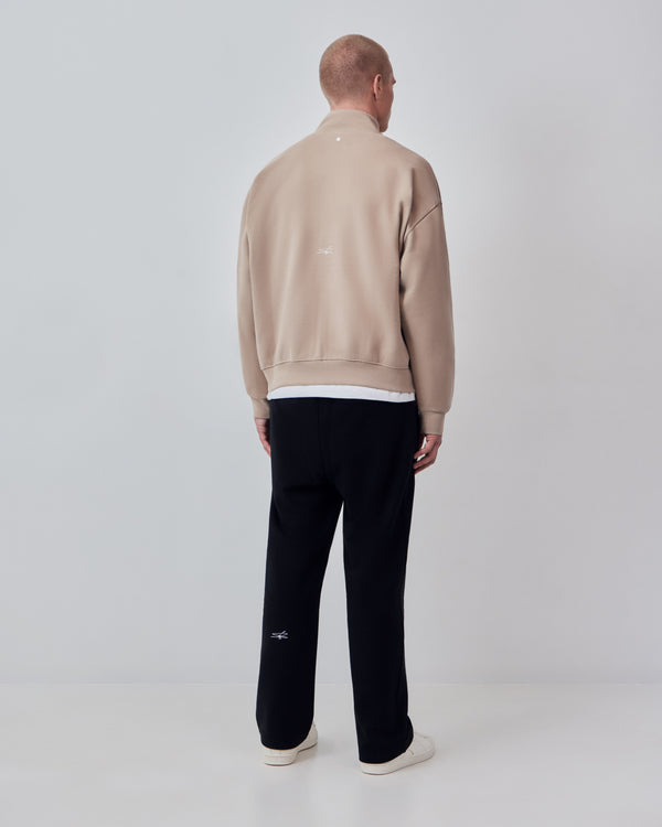 LN ESSENTIALS FUNNEL ZIP HOODIE - STONE