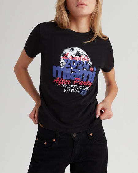 FIRST WIN AFTER PARTY FITTED TEE - BLACK