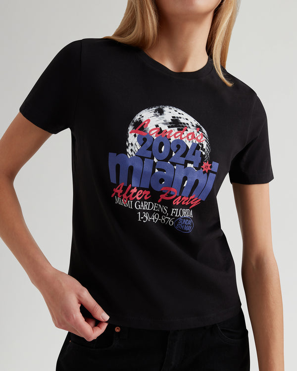 FIRST WIN AFTER PARTY FITTED TEE - BLACK