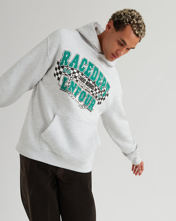 RACE DEPT FLAG HOODIE - GREY