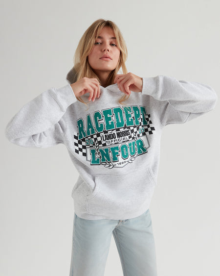 RACE DEPT FLAG HOODIE - GREY