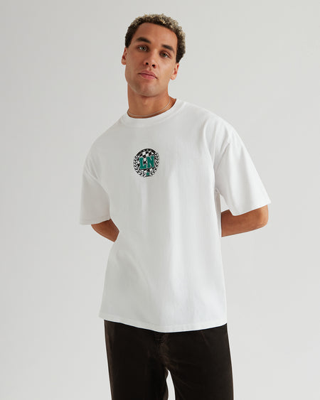 RACE DEPT FLAG TEE - WHITE
