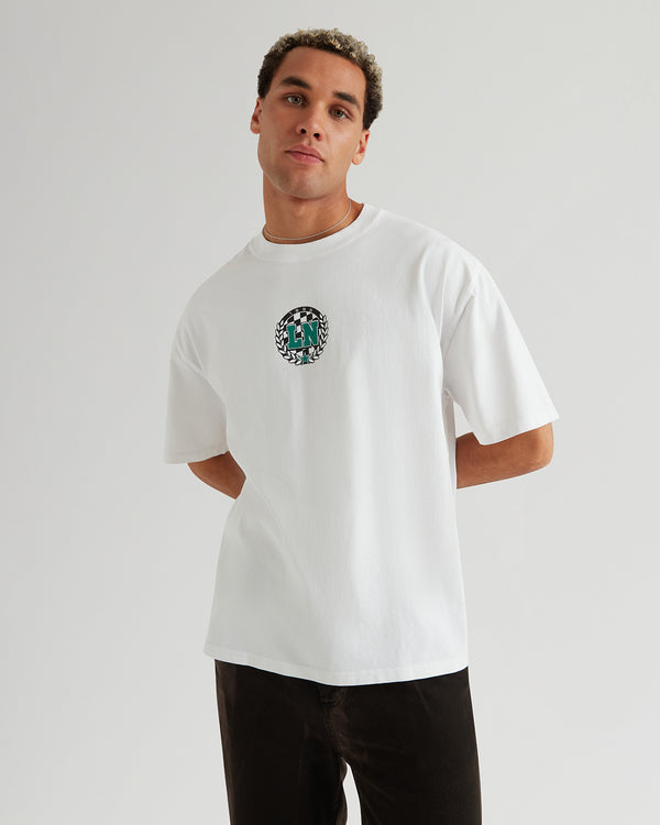 RACE DEPT FLAG TEE - WHITE