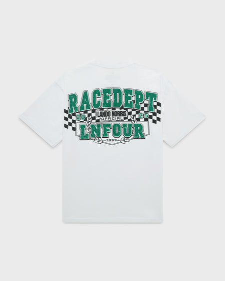RACE DEPT FLAG TEE - WHITE