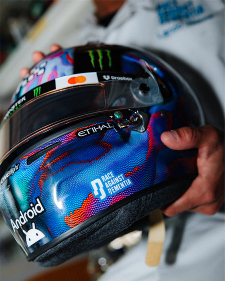 1:5 SCALE RACE AGAINST DEMENTIA MINI HELMET