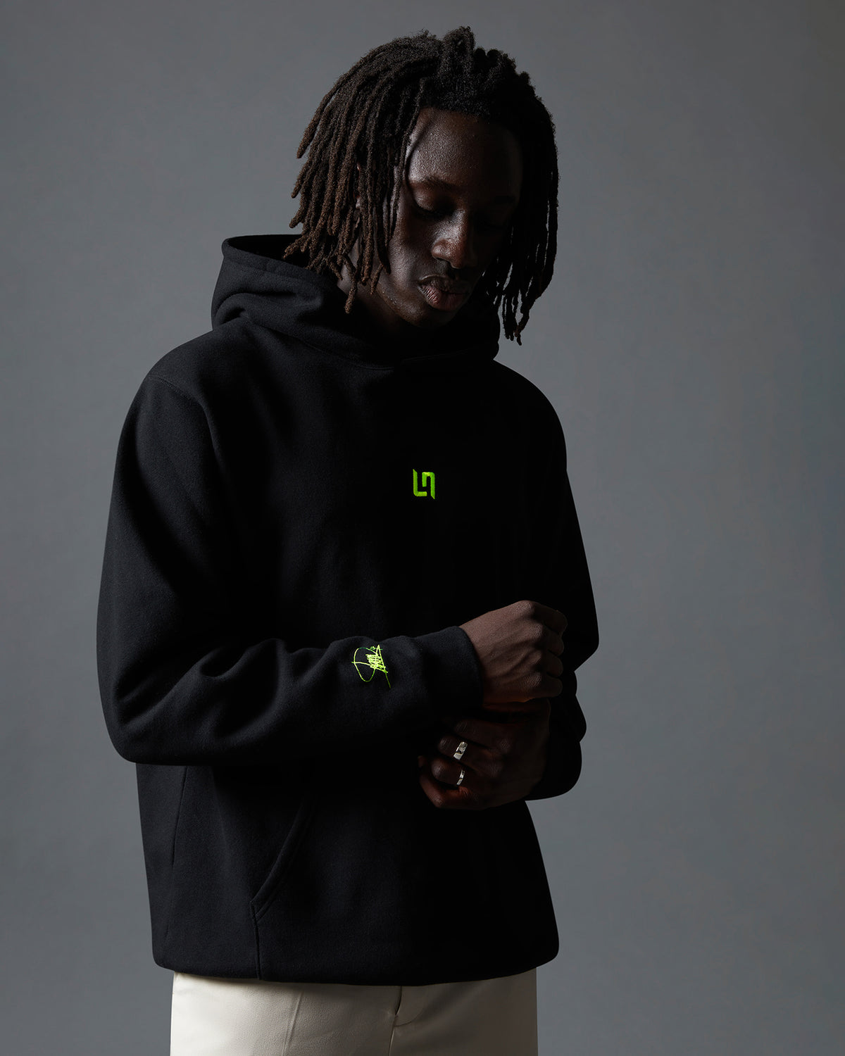 Black hoodie in store best sale