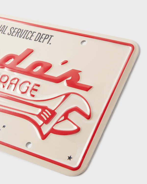 SERVICE DEPT. LICENSE PLATE