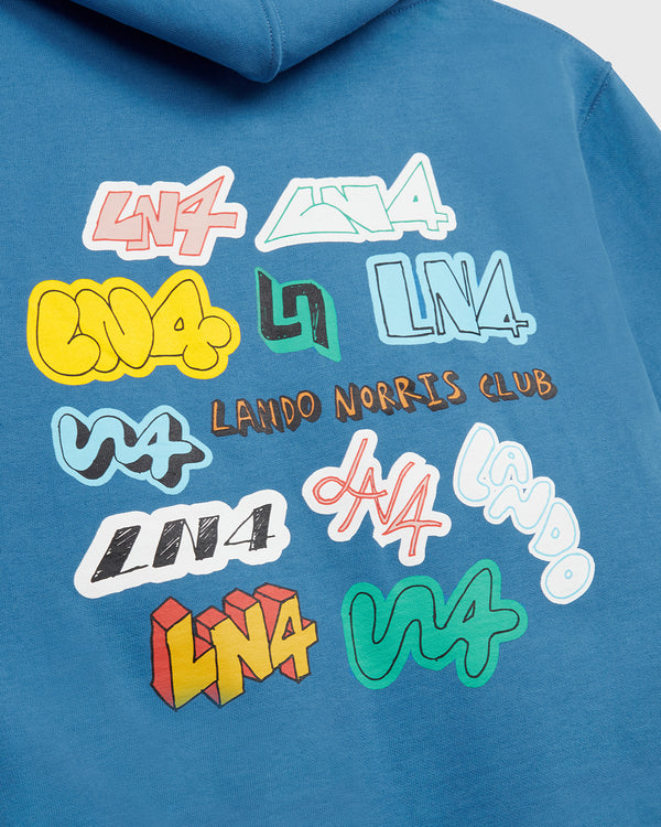 KIDS STICKER HOODIE - BLUE