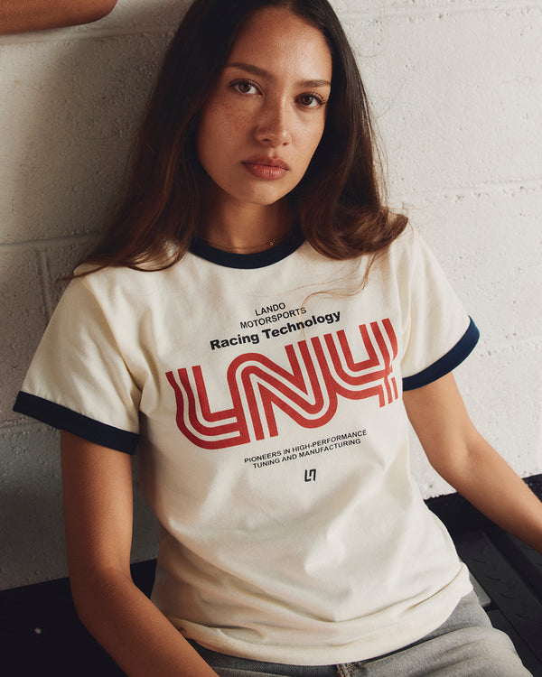 Ringer Fitted Tee - Vintage White