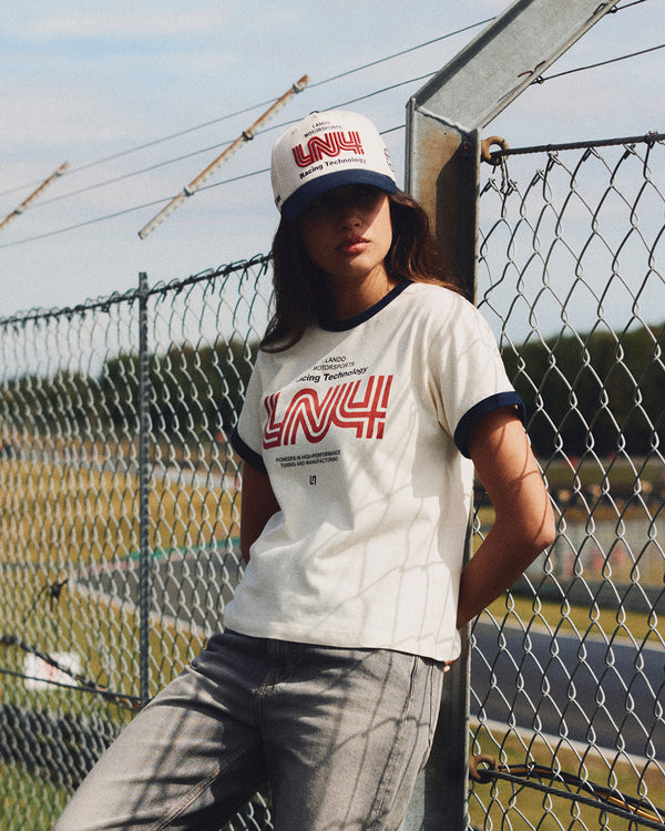 Ringer Fitted Tee - Vintage White