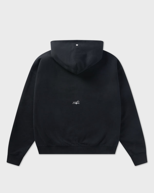 LN ESSENTIALS ZIP HOODIE - BLACK
