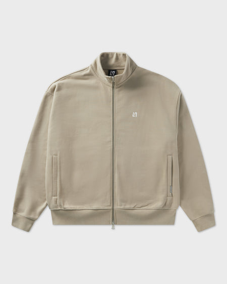 LN ESSENTIALS FUNNEL ZIP HOODIE - STONE