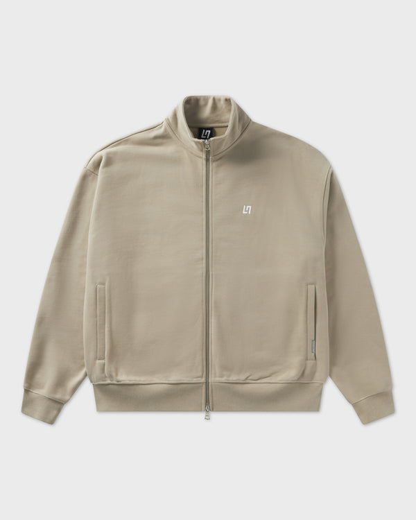 LN ESSENTIALS FUNNEL ZIP HOODIE - STONE