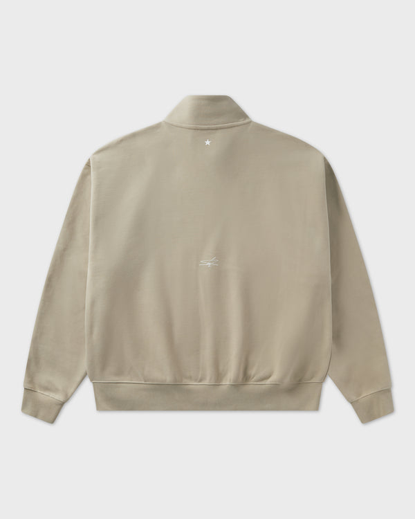 LN ESSENTIALS FUNNEL ZIP HOODIE - STONE
