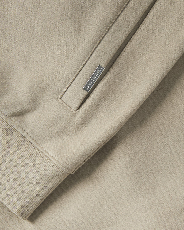 LN ESSENTIALS FUNNEL ZIP HOODIE - STONE