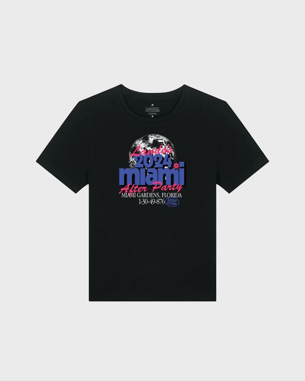 FIRST WIN AFTER PARTY FITTED TEE - BLACK
